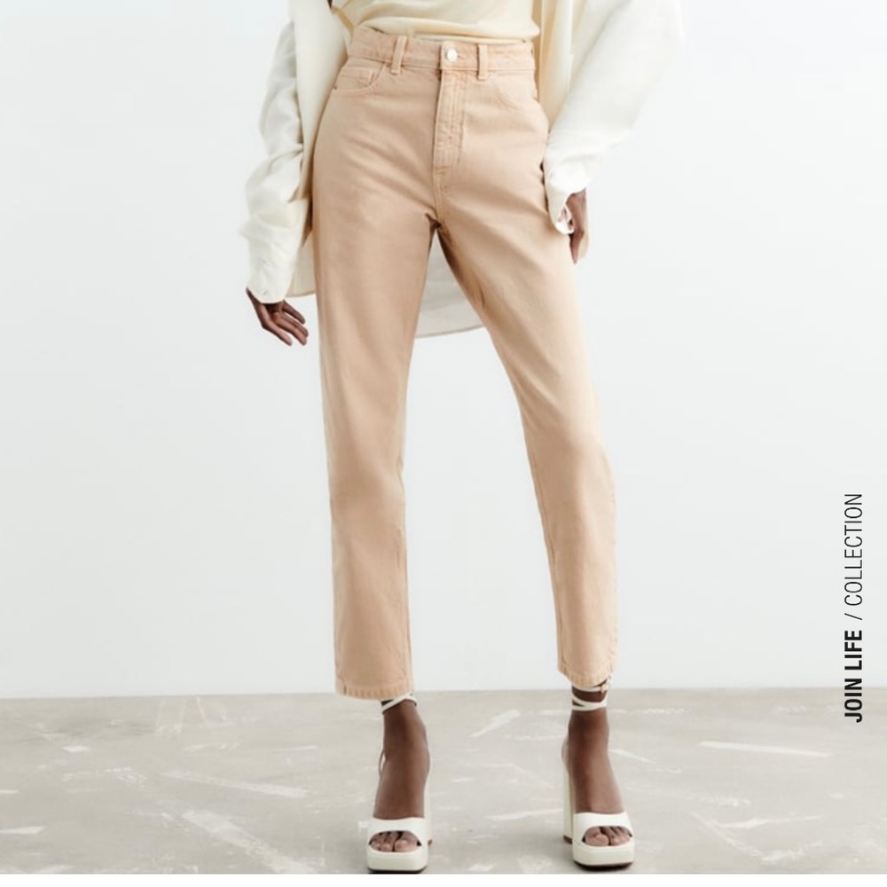 ZARA Women | Ecru | THE Mom fit jean